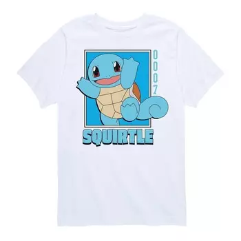 Футболка с рисунком Pokemon Squirtle для мальчиков 8–20 лет, белый