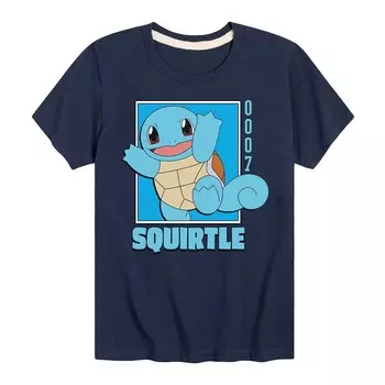 Футболка с рисунком Pokemon Squirtle для мальчиков 8–20 лет, темно-синий