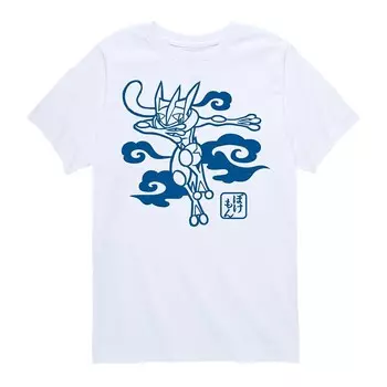 Футболка с рисунком Pokemon Wagara Greninja для мальчиков 8–20 лет, белый