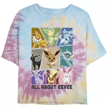 Футболка с рисунком Pokmon All About Eevee Evolutions для юниоров Licensed Character
