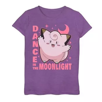 Футболка с рисунком Pokmon Clefairy Dance Moon для девочек 7–16 лет Licensed Character