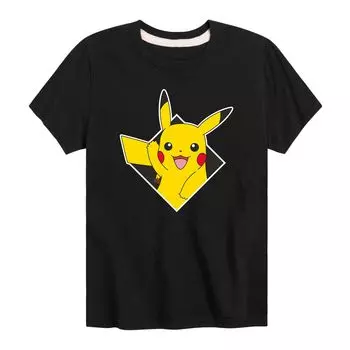 Футболка с рисунком Pokmon Diamond Pikachu для мальчиков 8–20 лет Licensed Character