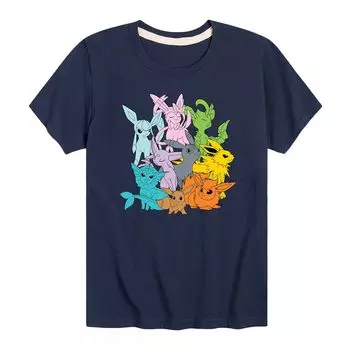 Футболка с рисунком Pokmon Eevolutions для мальчиков 8–20 лет Licensed Character, синий