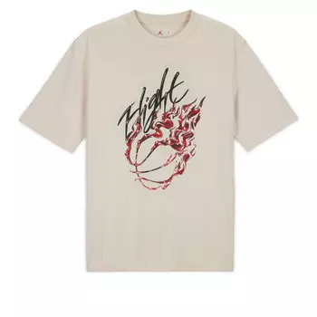 Футболка с рисунком полета Трэвиса Скотта Air Jordan, бежевый
