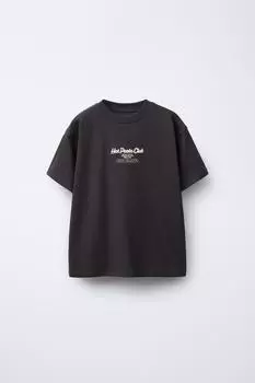 Футболка с рисунком помидора ZARA, черный