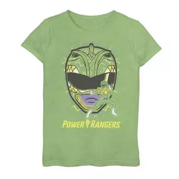 Футболка с рисунком Power Rangers Green Ranger Hero Shot для девочек 7–16 лет Licensed Character