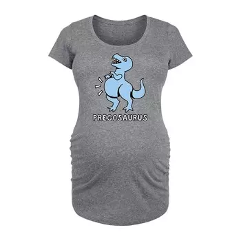 Футболка с рисунком Pregosaurus для беременных Licensed Character, цвет Heather Gray