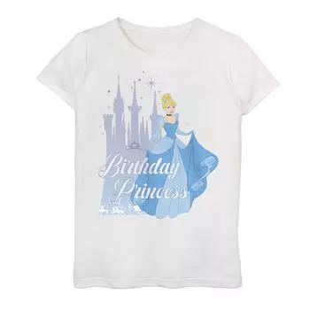 Футболка с рисунком принцессы Золушки для девочек 7–16 лет, принцесса Диснея, день рождения Disney