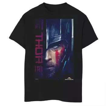 Футболка с рисунком профиля «Marvel Thor Ragnarok» для мальчиков 8–20 лет «Могущество Бога Грома» Marvel