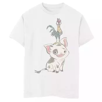 Футболка с рисунком «Пуа и Хей Хей» для мальчиков 8–20 «Моана» Disney's Disney