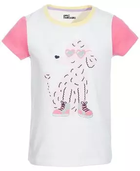 Футболка с рисунком пуделя для маленьких девочек, созданная для Macy's Epic Threads, белый