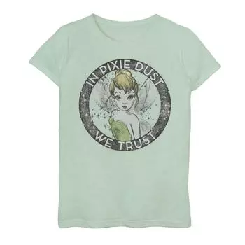Футболка с рисунком «Пыль пикси» We Trust We Trust для девочек 7–16 лет, футболка Tinkerbell Circle с изображением Питера Пэна и девочек для девочек 7–16 лет. Disney