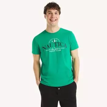 Футболка с рисунком яхт-клуба Nautica Mens, цвет pepper green