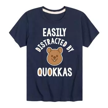 Футболка с рисунком Quokkas для мальчиков 8–20 лет легко отвлекает Licensed Character, синий