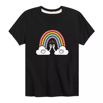 Футболка с рисунком «Радуга High Five Clouds» для мальчиков 8–20 лет Licensed Character