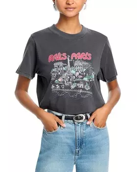 Футболка с рисунком Rails Paris, черный