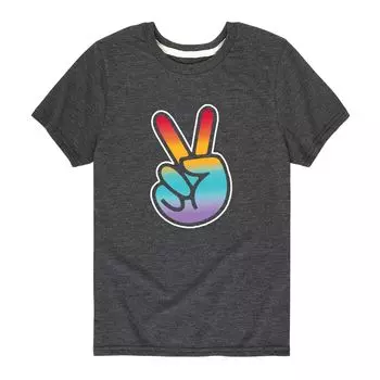 Футболка с рисунком Rainbow Peace Hand для мальчиков 8–20 лет Licensed Character