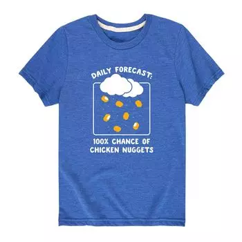 Футболка с рисунком Raining Chicken Nuggets для мальчиков 8–20 лет Licensed Character