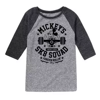 Футболка с рисунком реглан Disney's Mickey Mouse для мальчиков 8–20 лет Sk8 Squad Licensed Character