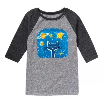 Футболка с рисунком реглан для мальчиков 8–20 лет Pete The Cat Space Dream Licensed Character