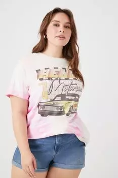 Футболка с рисунком Reno Motorway больших размеров Forever 21, розовый