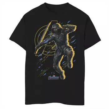 Футболка с рисунком «Ронин в позе брызг» для мальчиков 8–20 лет Marvel Avengers Endgame Marvel, черный