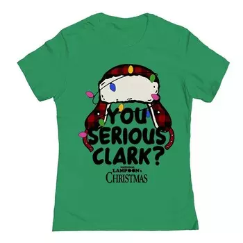 Футболка с рисунком «Рождественские каникулы» Junior's You Serious Clark National Lampoon's Licensed Character, цвет Kelly
