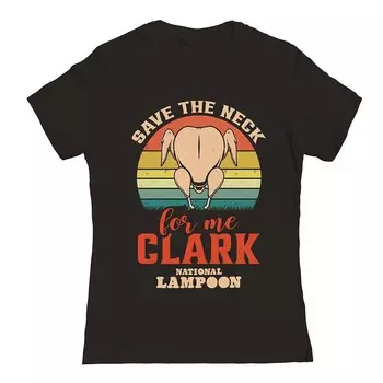 Футболка с рисунком рождественских каникул Junior's Save the Neck National Lampoon's Licensed Character, черный