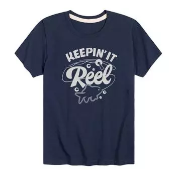 Футболка с рисунком рыбалки "Keepin It Reel" для мальчиков 8–20 лет Licensed Character