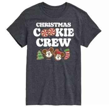 Футболка с рисунком 's Big & Tall Christmas Cookie Crew Disney, серый