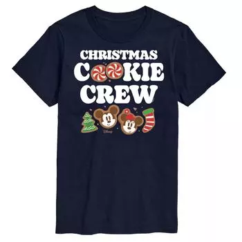 Футболка с рисунком 's Big & Tall Christmas Cookie Crew Disney, синий