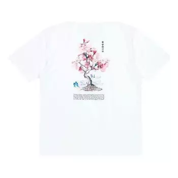 Футболка с рисунком сакуры Li-Ning, белый