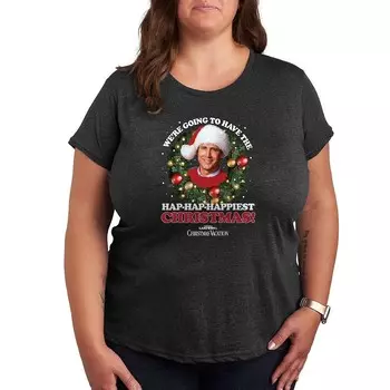 Футболка с рисунком «Самое счастливое Рождество» от National Lampoon’s Christmas Vacation Licensed Character, серый