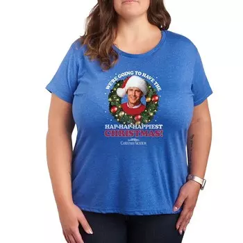 Футболка с рисунком «Самое счастливое Рождество» от National Lampoon’s Christmas Vacation Licensed Character, синий