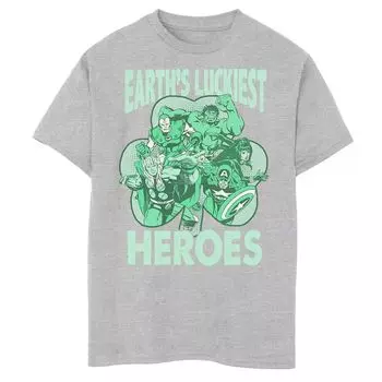 Футболка с рисунком «Самые удачливые герои Земли» Marvel St. Patty's Earth для мальчиков 8–20 лет Marvel