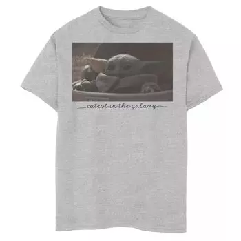 Футболка с рисунком «Самый милый в галактике» для мальчиков 8–20 лет, «Звездные войны, мандалорец, ребенок, он же малыш Йода» Star Wars