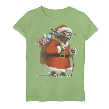 Футболка с рисунком Санта-Йода для девочек 7–16 лет Star Wars
