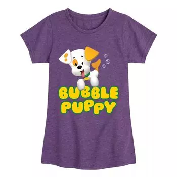 Футболка с рисунком щенка Bubble Guppies для девочек 7–16 лет Licensed Character, фиолетовый
