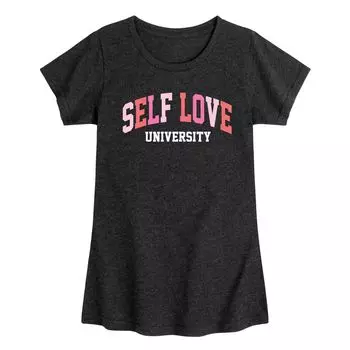 Футболка с рисунком Self Love University для девочек 7–16 лет Licensed Character