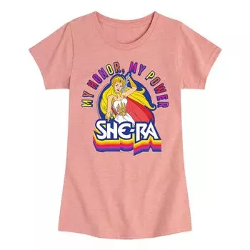 Футболка с рисунком She-Ra My Honor My Power для девочек 7–16 лет Licensed Character, розовый