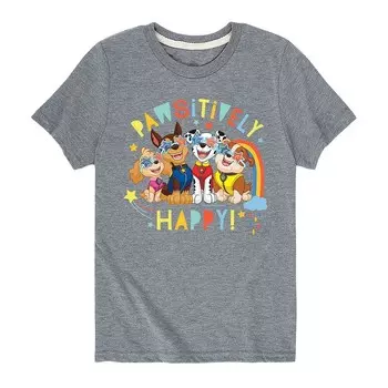 Футболка с рисунком «Щенячий патруль» для мальчиков 8–20 лет Pawsitively Happy Licensed Character, серый