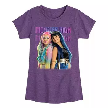 Футболка с рисунком «Школа Монстров: Фильм Лагуна и Клео» для девочек 7–16 лет Licensed Character, фиолетовый
