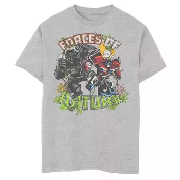 Футболка с рисунком «Силы природы» для мальчиков 8–20 лет Husky Transformers Rise Of The Beasts Forces Of Nature Licensed Character