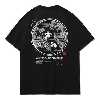 Футболка с рисунком скейтборда Li-Ning, черный