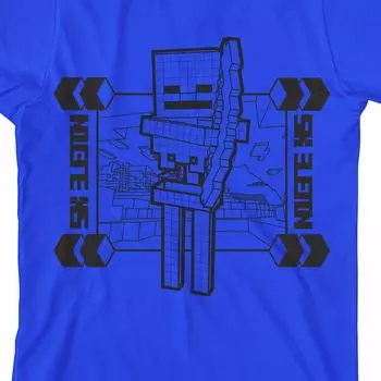 Футболка с рисунком скелета Minecraft для мальчиков 8–20 лет Licensed Character
