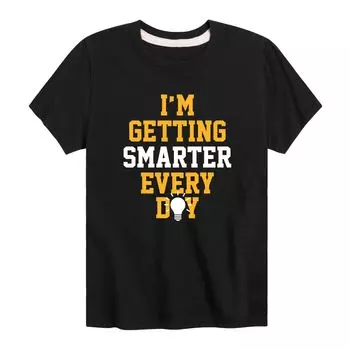 Футболка с рисунком Smarter Every Day для мальчиков 8–20 лет Licensed Character, черный