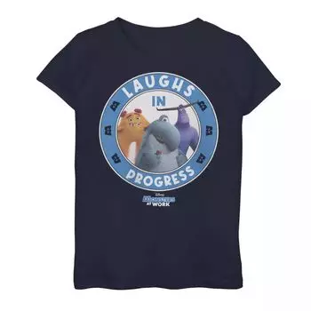 Футболка с рисунком «Смеющийся прогресс» для девочек 7–16 лет Disney/Pixar's Monsters, Inc. Licensed Character