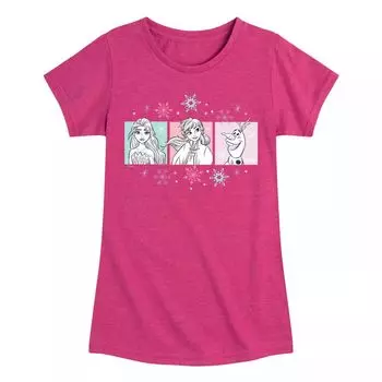 Футболка с рисунком «Снежинка» для девочек 7–16 лет «Холодное сердце Анны, Эльзы и Олафа» Disney