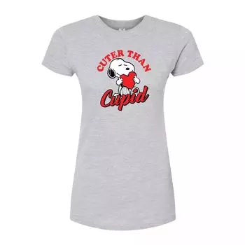 Футболка с рисунком Snoopy для подростков Peanuts "Cuter Than Cupid" Licensed Character