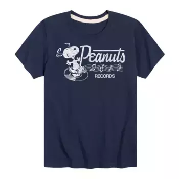 Футболка с рисунком Снупи от Peanuts Records для мальчиков 8-20 лет Licensed Character, синий